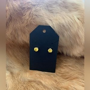 Yellow stud earrings